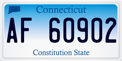 CT license plate AF60902