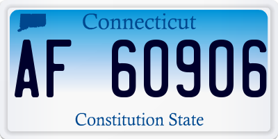 CT license plate AF60906