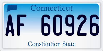 CT license plate AF60926