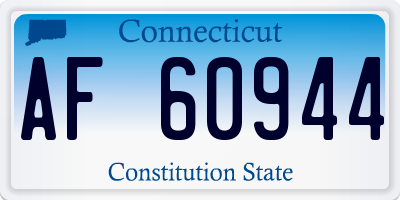 CT license plate AF60944