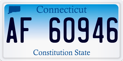 CT license plate AF60946