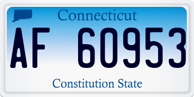 CT license plate AF60953