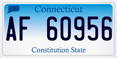 CT license plate AF60956