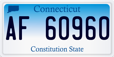 CT license plate AF60960