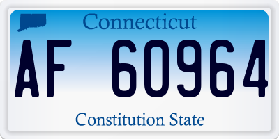 CT license plate AF60964