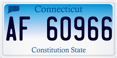 CT license plate AF60966