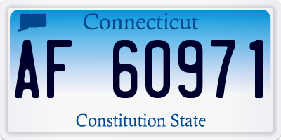 CT license plate AF60971