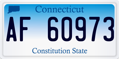 CT license plate AF60973