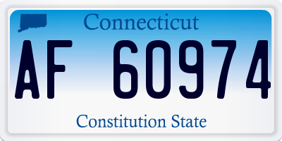 CT license plate AF60974