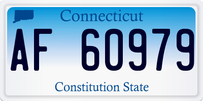 CT license plate AF60979