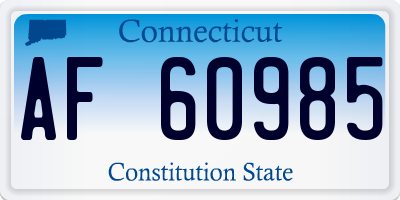 CT license plate AF60985