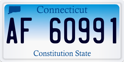 CT license plate AF60991