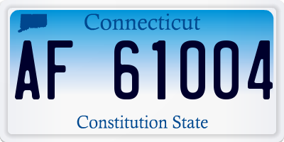 CT license plate AF61004