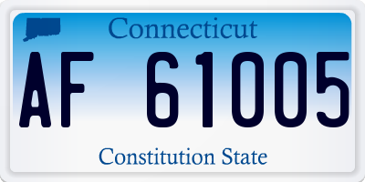 CT license plate AF61005