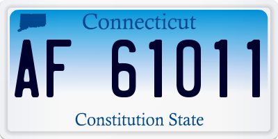 CT license plate AF61011