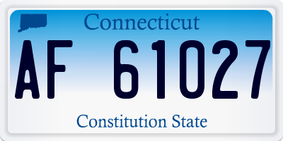 CT license plate AF61027
