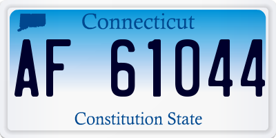 CT license plate AF61044