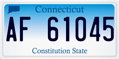 CT license plate AF61045