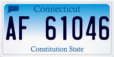 CT license plate AF61046