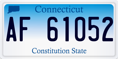 CT license plate AF61052