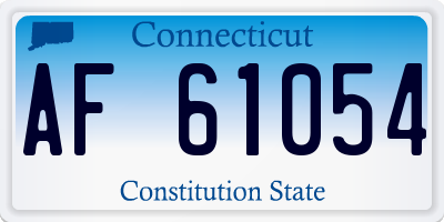 CT license plate AF61054