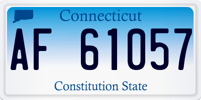CT license plate AF61057