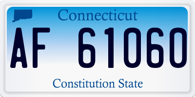 CT license plate AF61060