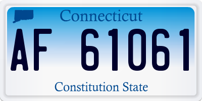 CT license plate AF61061