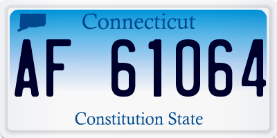 CT license plate AF61064