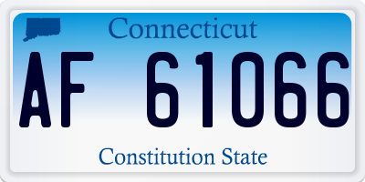 CT license plate AF61066