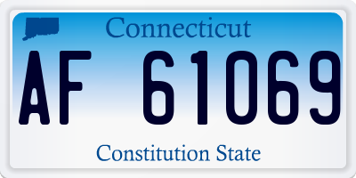 CT license plate AF61069