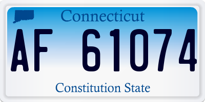 CT license plate AF61074