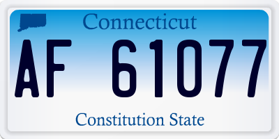 CT license plate AF61077