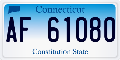CT license plate AF61080