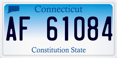 CT license plate AF61084