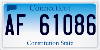 CT license plate AF61086