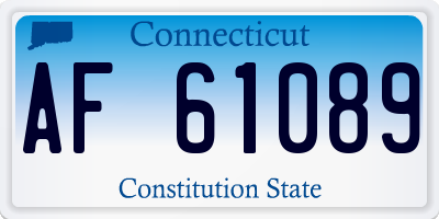 CT license plate AF61089