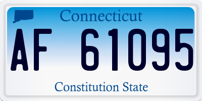 CT license plate AF61095