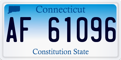 CT license plate AF61096