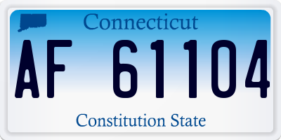 CT license plate AF61104