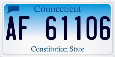 CT license plate AF61106