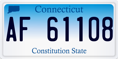 CT license plate AF61108