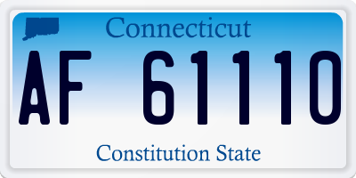 CT license plate AF61110