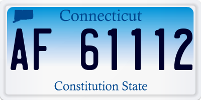 CT license plate AF61112