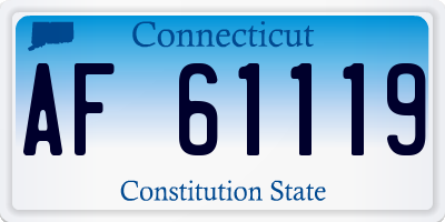 CT license plate AF61119