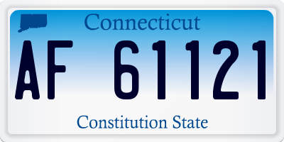 CT license plate AF61121