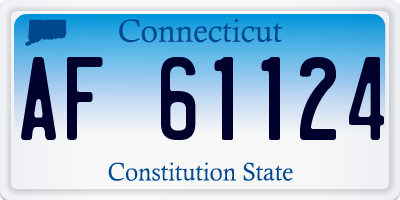 CT license plate AF61124