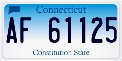 CT license plate AF61125