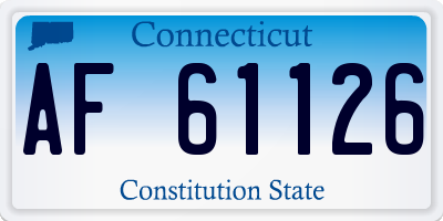 CT license plate AF61126