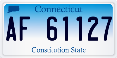 CT license plate AF61127